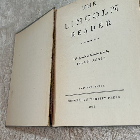 The Lincoln Reader 1947 Paul M Angle vintage hardcover, Fair - Picture 3 of 8